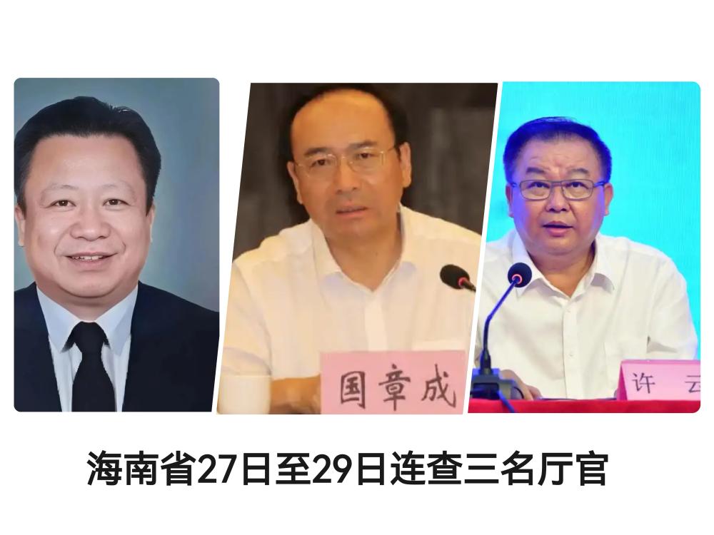 巡视成果︳海南3天连查3名厅官
